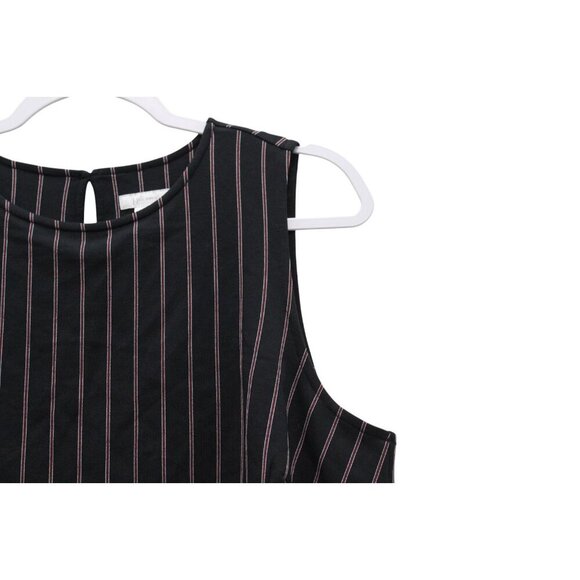NWT J Jill Dress Medium Ponte Knit Pencil Striped Sleeveless Stretch Pockets - Picture 6 of 12